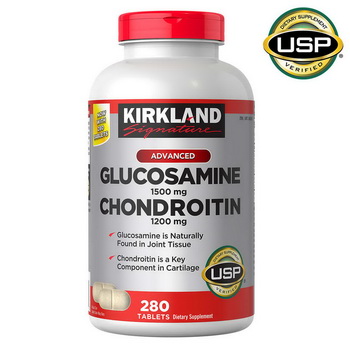 Kirkland Signature - Glucosamine & Chondroitin บำรุงหล่อลื่นข้อต่อ และ ไขข้อ ขนาดใหม่ 280 เม็ด