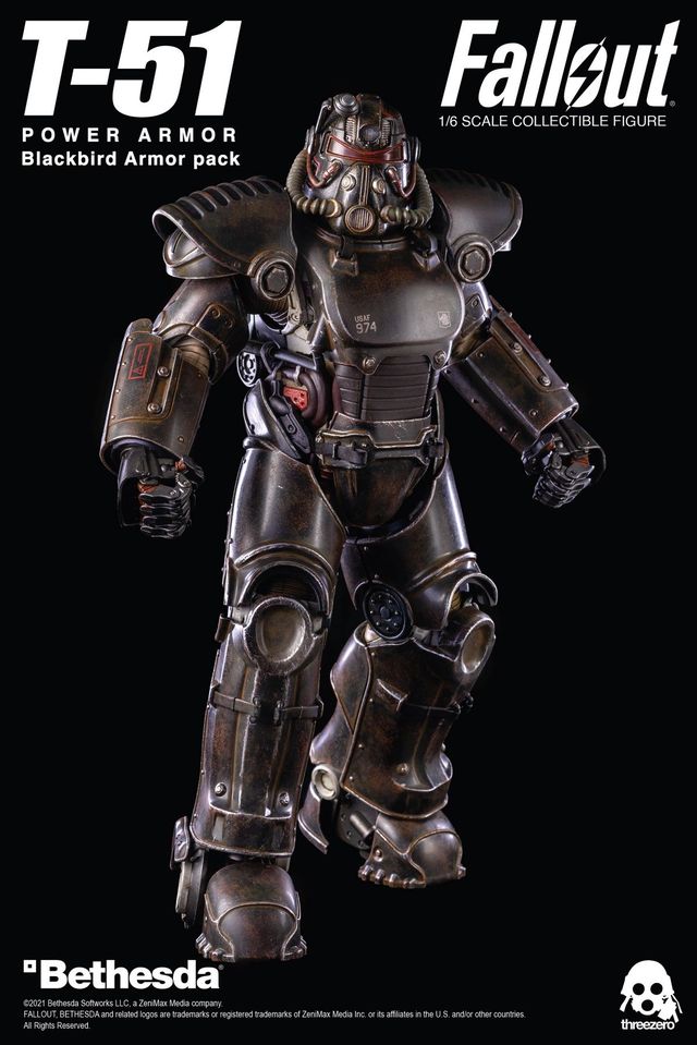[สั่งจอง]ThreeZero X Bethesda 3Z0179 1/6 scale Fallout : T51 blackbird armor pack
