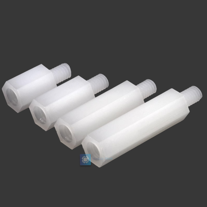 [ 5 ชิ้น ] ฐานรองบอร์ดพลาสติก M3 Nut and Screw nylon column board spacer 1 ชุดมี 5 ชิ้น