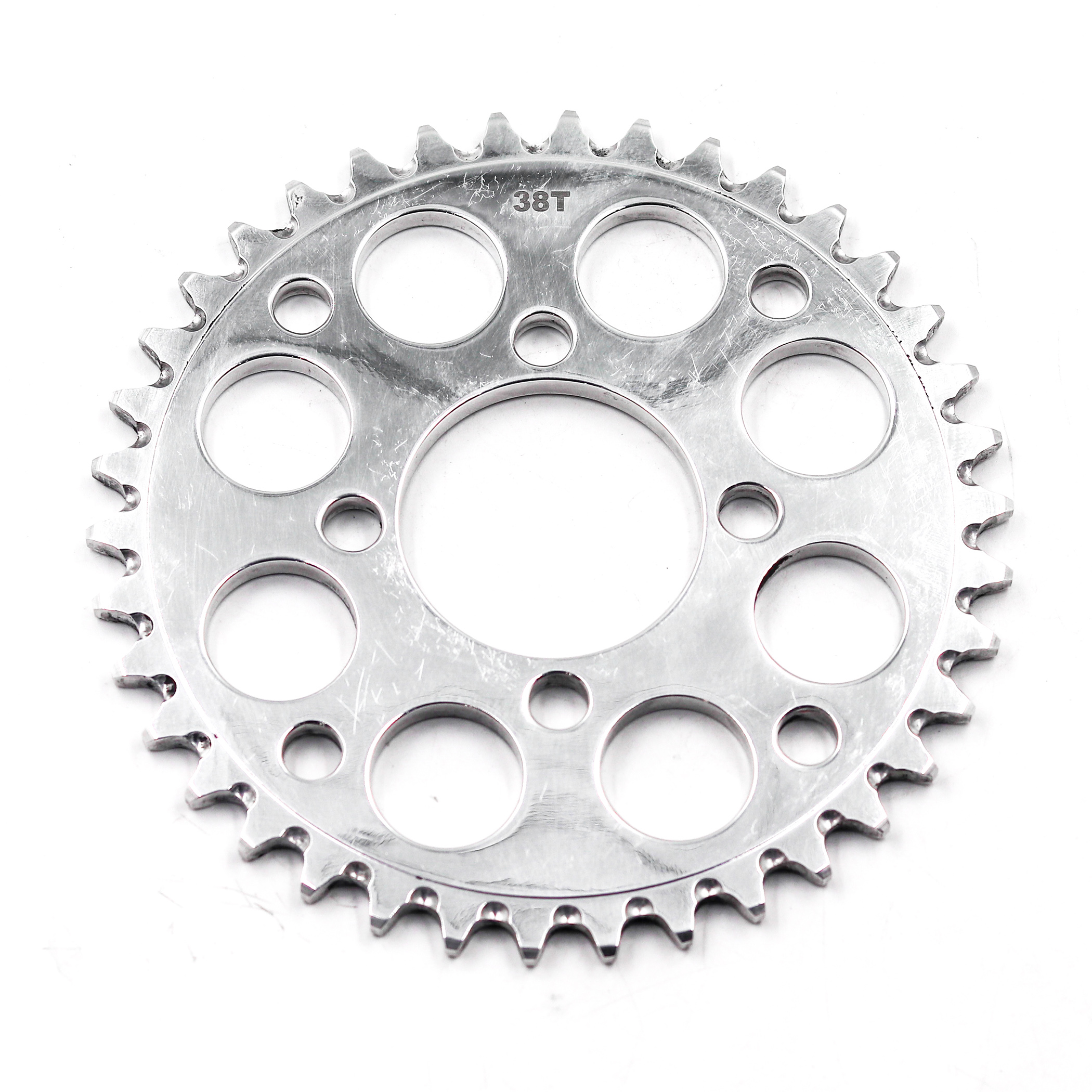 สเตอร์หลัง Super Zero V.2 420 สีเงินปัดเงา - KLX110, KLX110L, KLX110RL