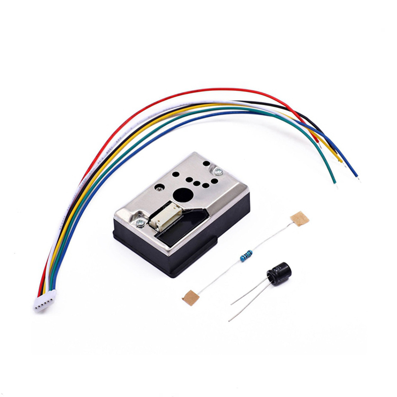 เซนเซอร์วัดฝุ่น PM2.5 dust sensor GP2Y1014AU0F พร้อมสายและตัวต้านทานและตัวเก็บประจุ