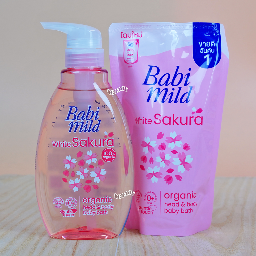 Babi mild เบบี้มายด์ อัลตร้ามายด์ สบู่อาบน้ำสระผม 380 แถม250 มล.หัวปั๊ม