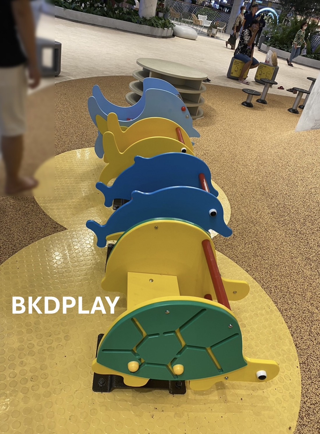 โยกเยก,ม้าโยก,สปริงปลาการ์ตูน สปริงโยกเยก, โยกเยกสปริง ,ของเล่น, เครื่องเล่นสนาม งานพรีเมียม