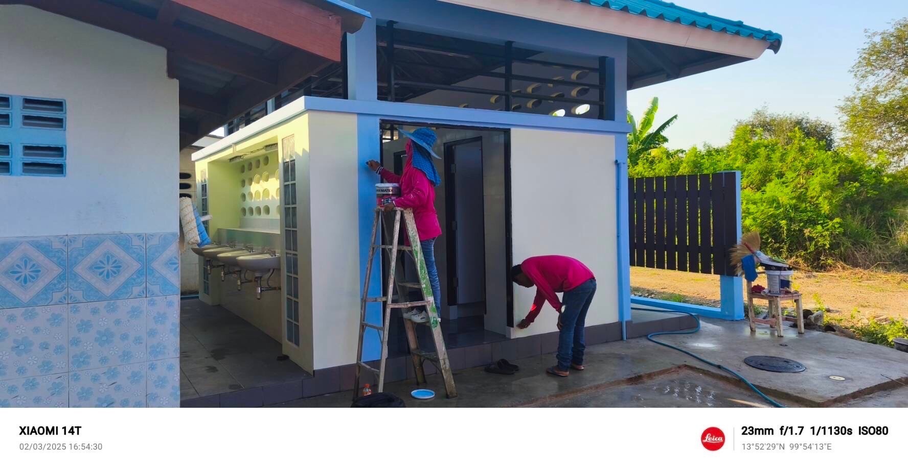 งานสร้างห้องน้ำ รร.วัดหนองเสือ อ.บ้านโป่งจ.ราชบุรี