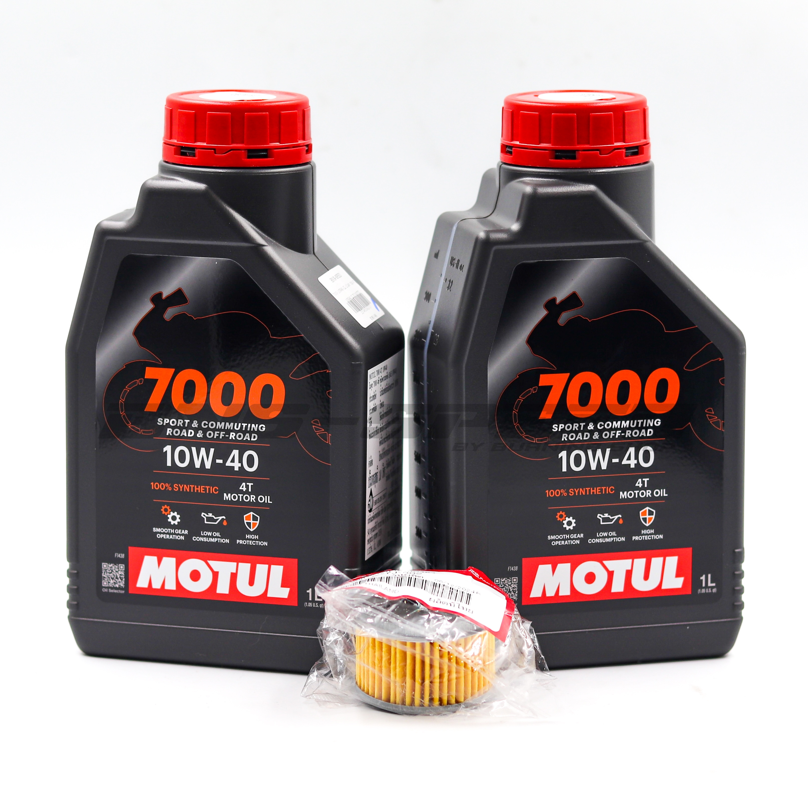 ชุดถ่ายน้ำมันเครื่อง CRF250/300 - Motul H-Tech 7000 10W40, 10W50