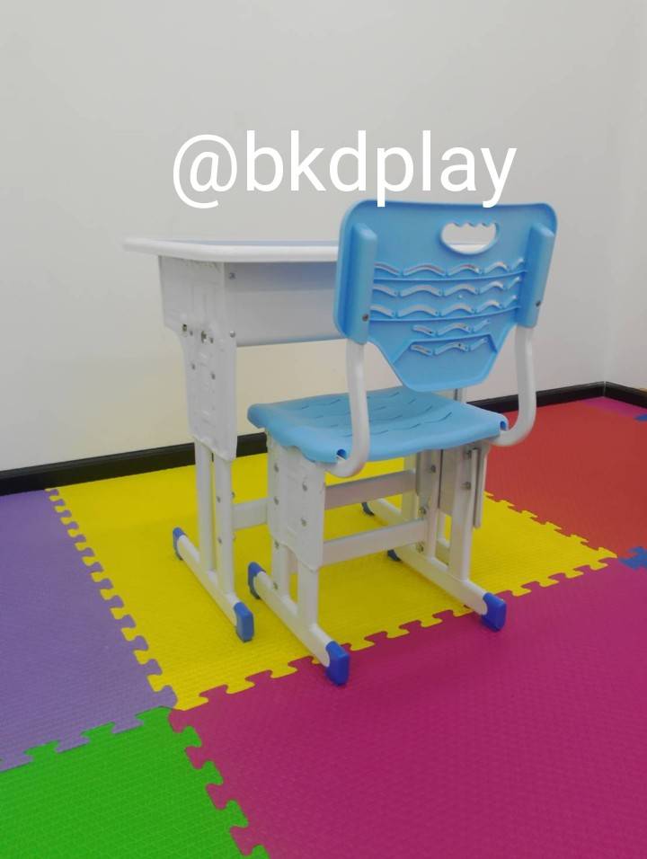 ชุดโต๊ะอนุบาล-ประถม ชุดโต๊เก้าอี้เรียนเดี่ยว ปรับระดับได้ ขาคู่ นักเรียนประถม, โต๊ะเรียนเดี่ยว โต๊ะนักเรียนประถม-มัธยม โต๊ะเขียนหนังสือ เฟอร์นิเจอร์เด็ก พร้อมส่ง