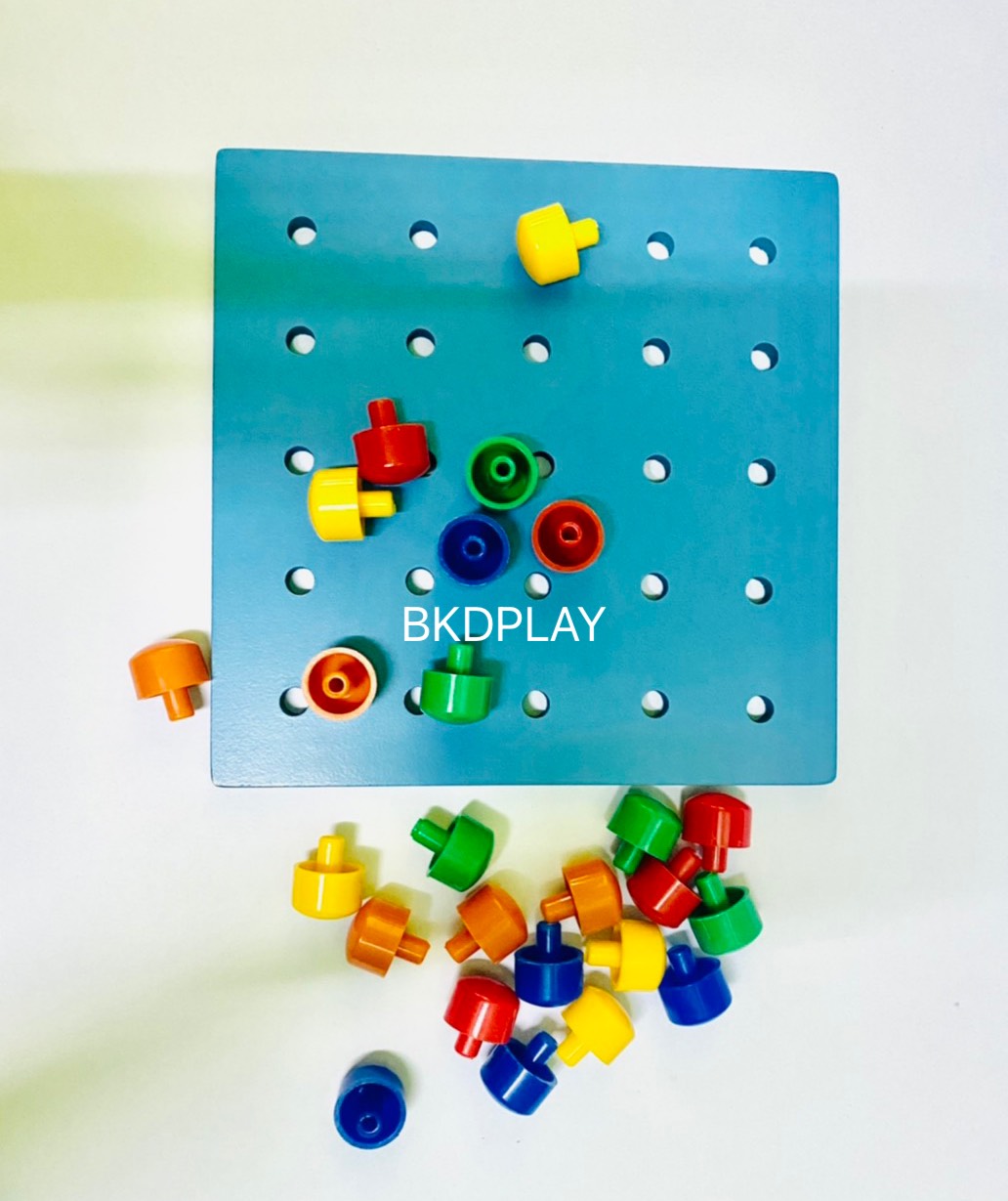 กระดานปักหมุด25หมุดใหญ่, pegboard ของเล่นเสริมพัฒนาการ, ของเล่นเด็กอนุบาล, สื่อการสอน กิจกรรมบำบัด