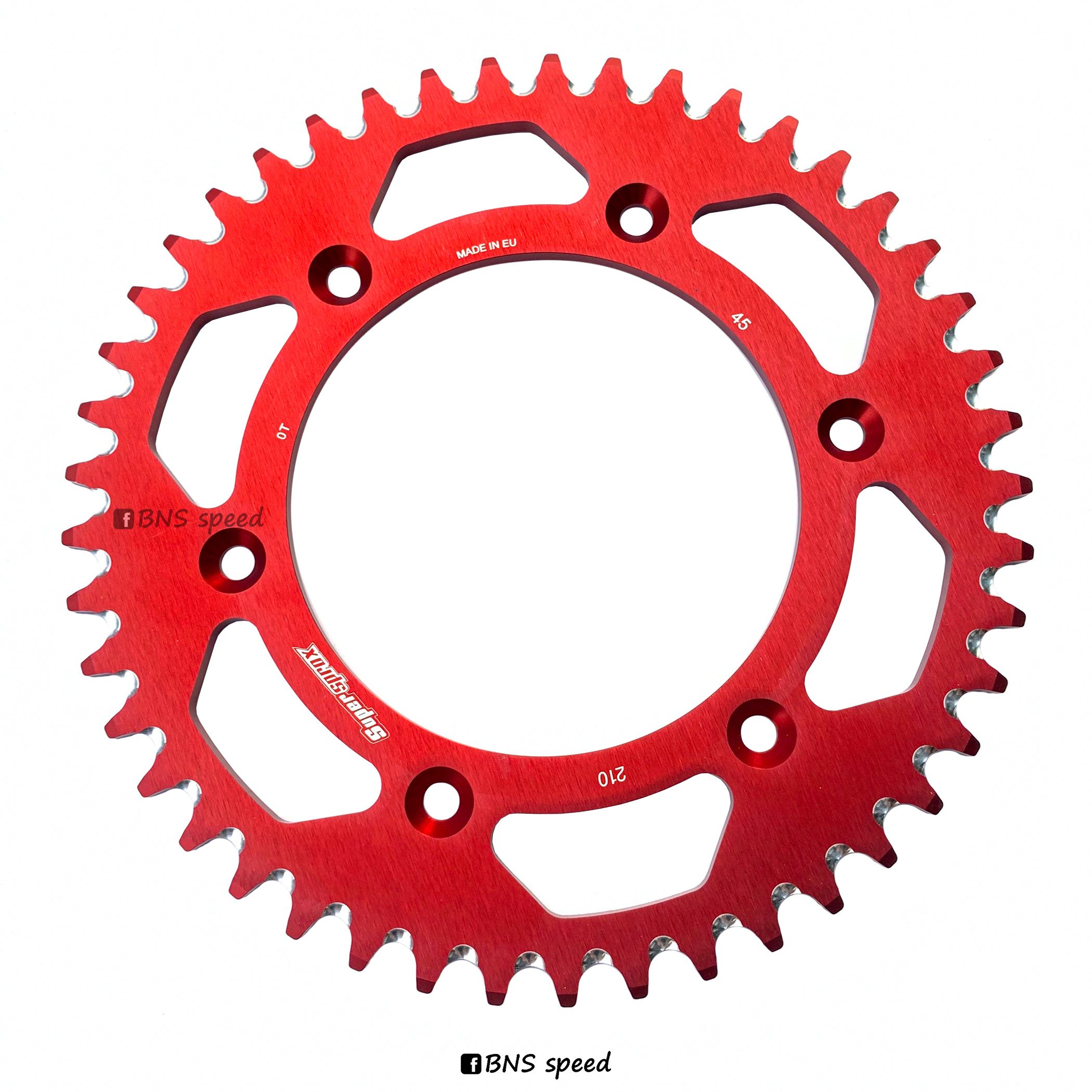 สเตอร์หลัง Supersprox Honda CR/CRF125-450 45T สีแดง