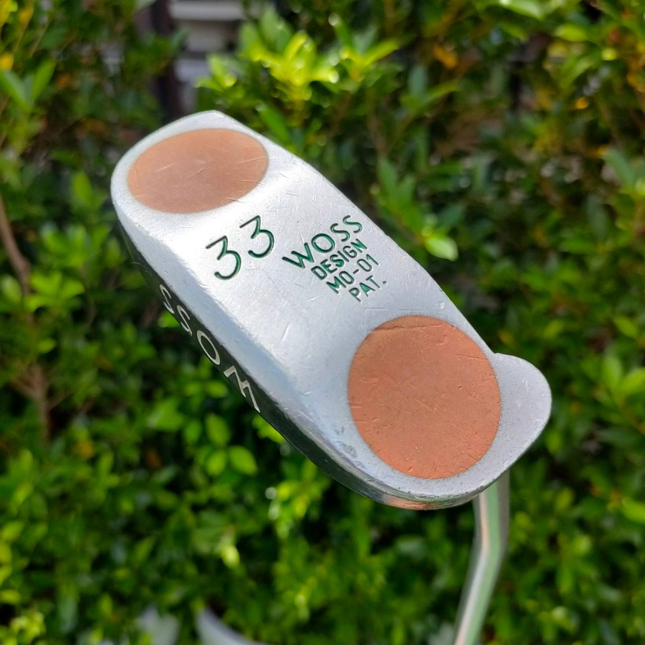 PUTTER WOSS 33 DESIGN MO-01 PAT ก้าน WOSS ความยาว 35 นิ้ว ถ่วงบาลานซ์ ทั้ง 2 ข้าง น้ำหนักดีมาก พัตต์ตรง และกะน้ำฟนักได้ง่ายมาก