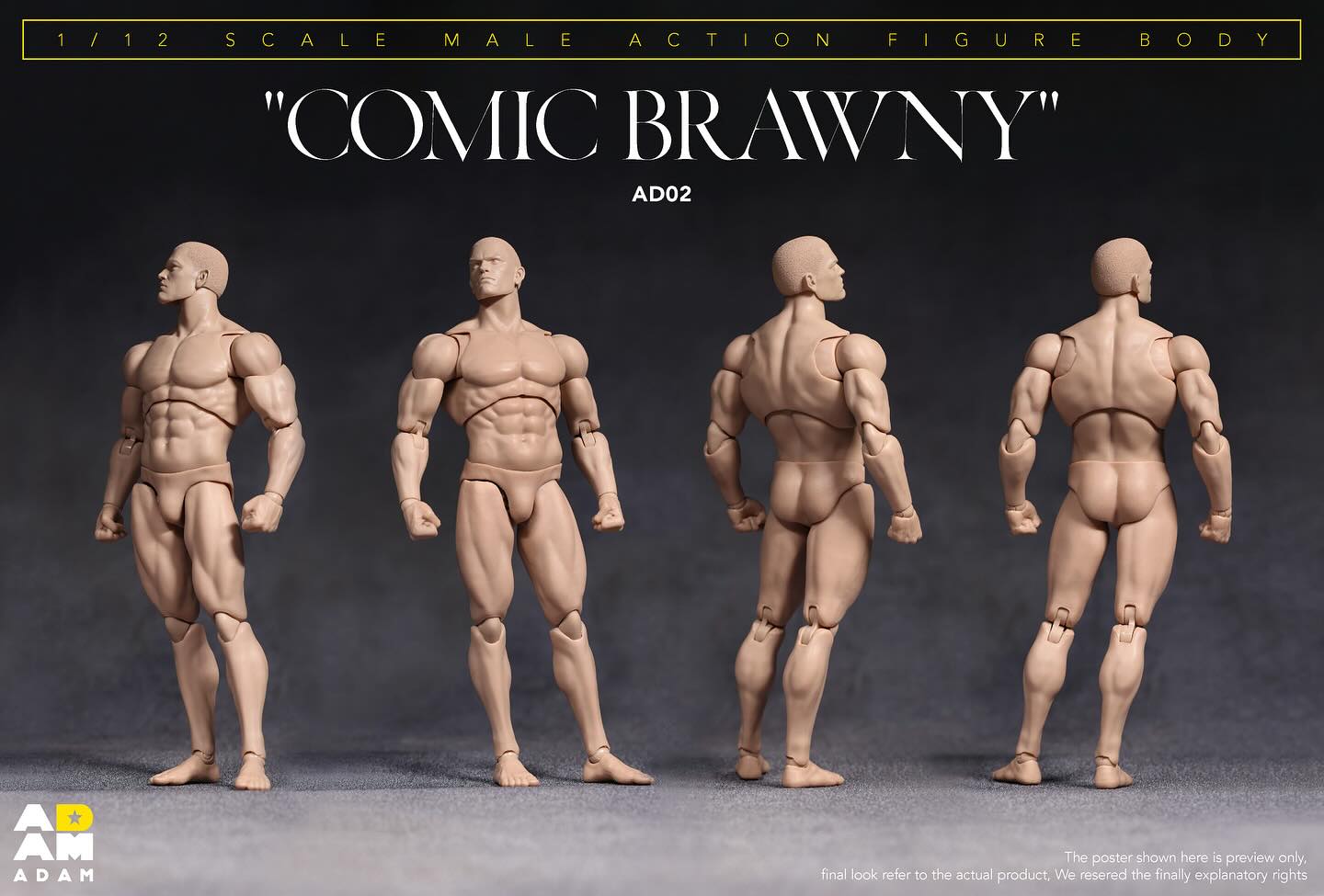 [สั่งจอง]ADAM-AD02 1/12 : COMIC SBRAWNY MALE ACTION FIGURE