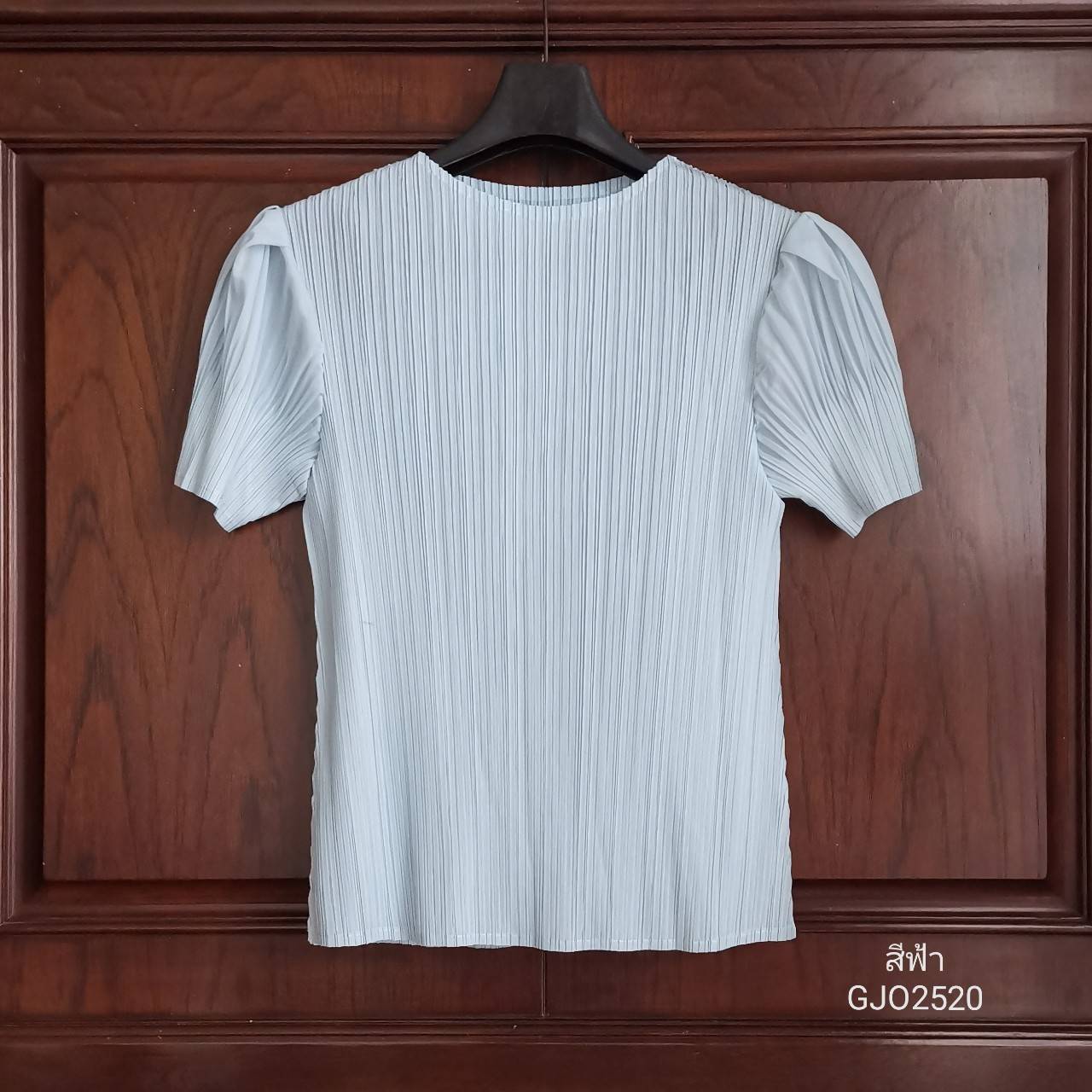 2MUAY BASIC รุ่น GJO2520 SHORT SLEEVE PLEATED TOP เสื้อผู้หญิง เสื้อพลีทคุณภาพ 14 สี FREE SIZE