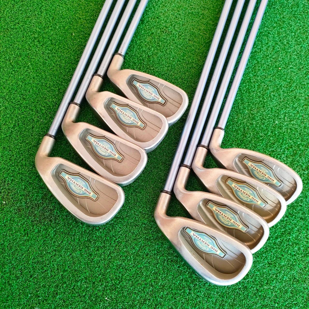 **ไม้กอล์ฟสำหรับผู้หญิง** ชุดเหล็ก CALLAWAY BIG BERTHA X-12 LADY มีเหล็ก 5-9 เเละ PW AW SW ก้าน SUPER JV200 FLEX L