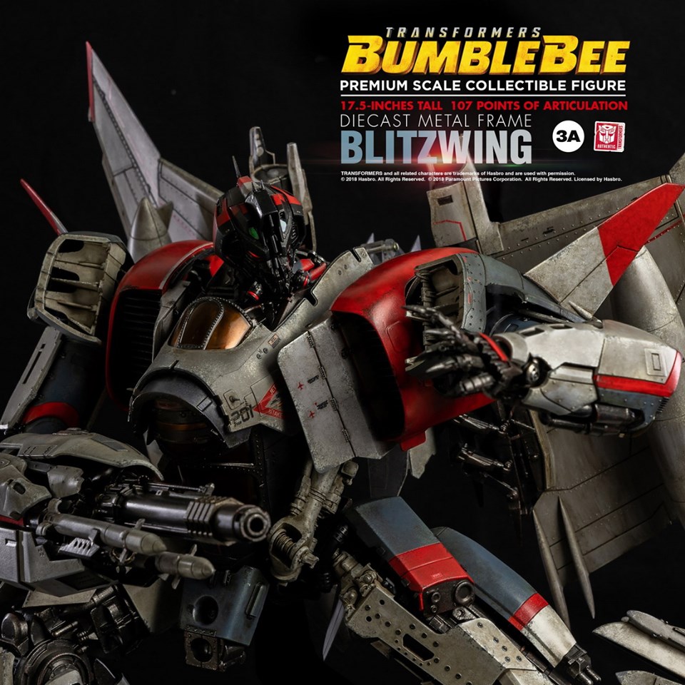 [สั่งจอง]Hasbro x 3 a: 17.5 " blitzwing transformers bumblebee ระดับพรีเมี่ยมสเกลสำหรับหุ่นสะสม