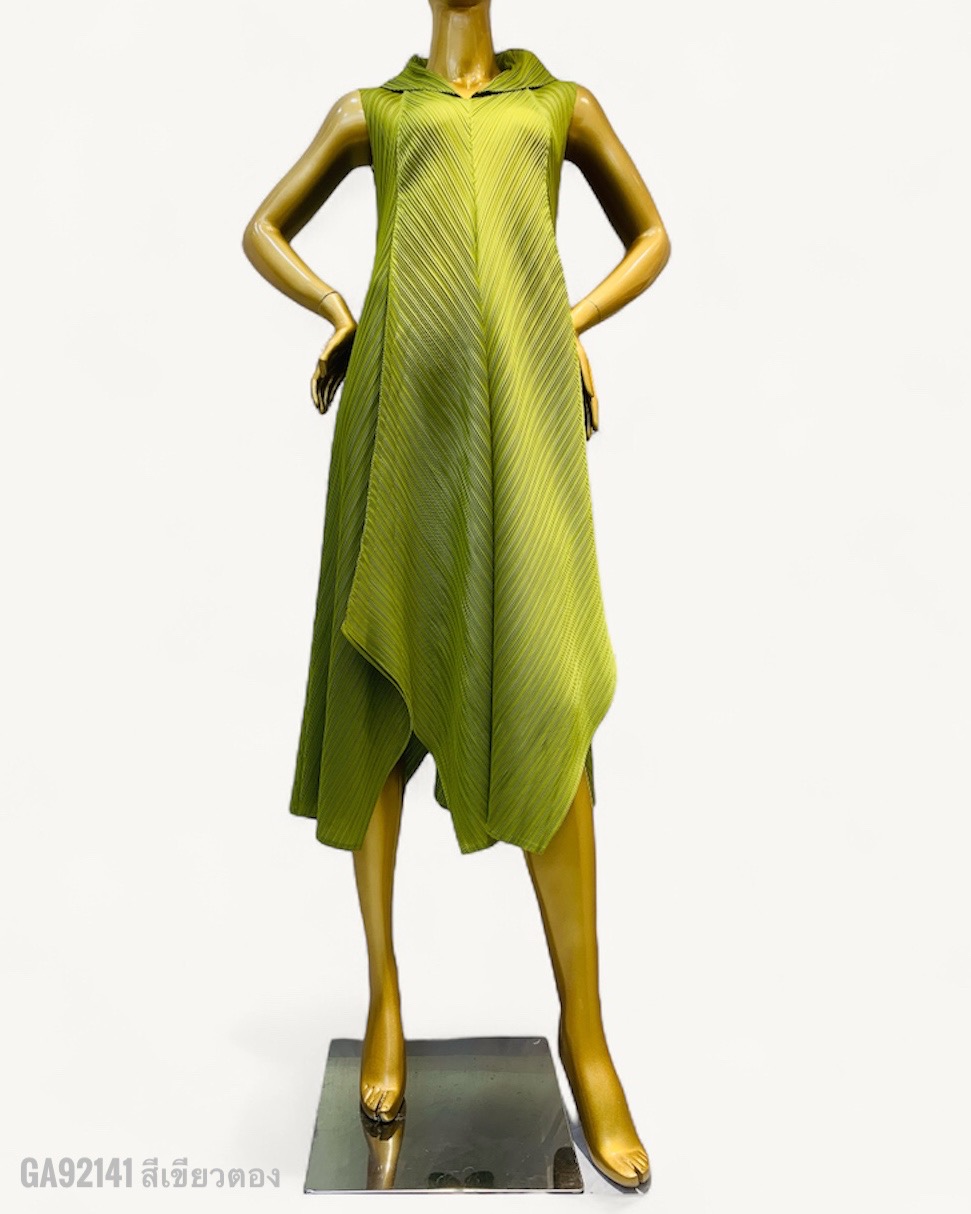2MUAY รุ่น GA92141เดรสอัดพลีท SLEEVELESS ASYMMETRIC PLEATED DRESS 5 สี FREE SIZE