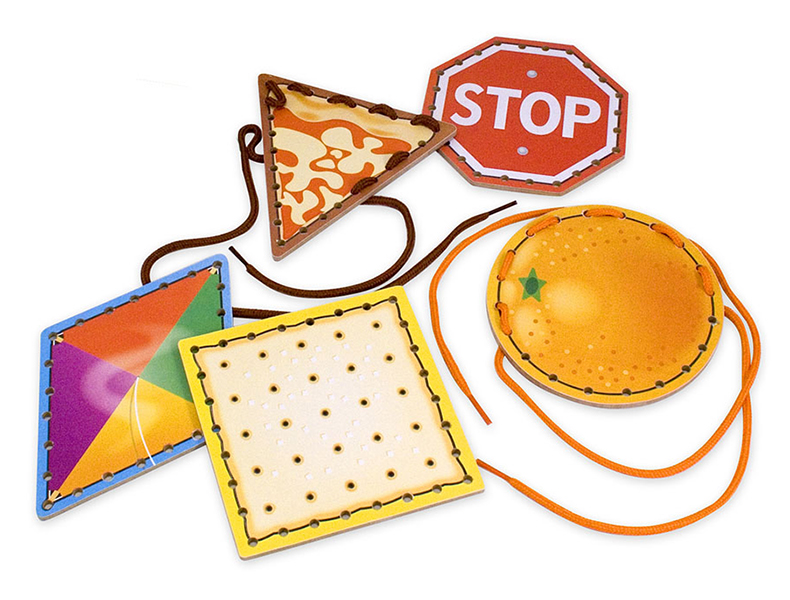 ชุดฝึกร้อยเชือกรูปร่าง ช่วยฝึกการบังคับมือและตา และฝึกสมาธิ Lacing Shapes Melissa&Doug, ของเล่นเสริมพัฒนาการ, ของเล่น