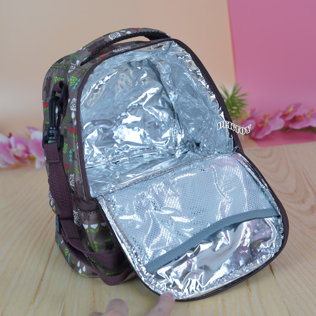 Grace kids เกรซคิดส์ กระเป๋าเก็บอุณหภูมิ 2 ชั้น สีน้ำตาล