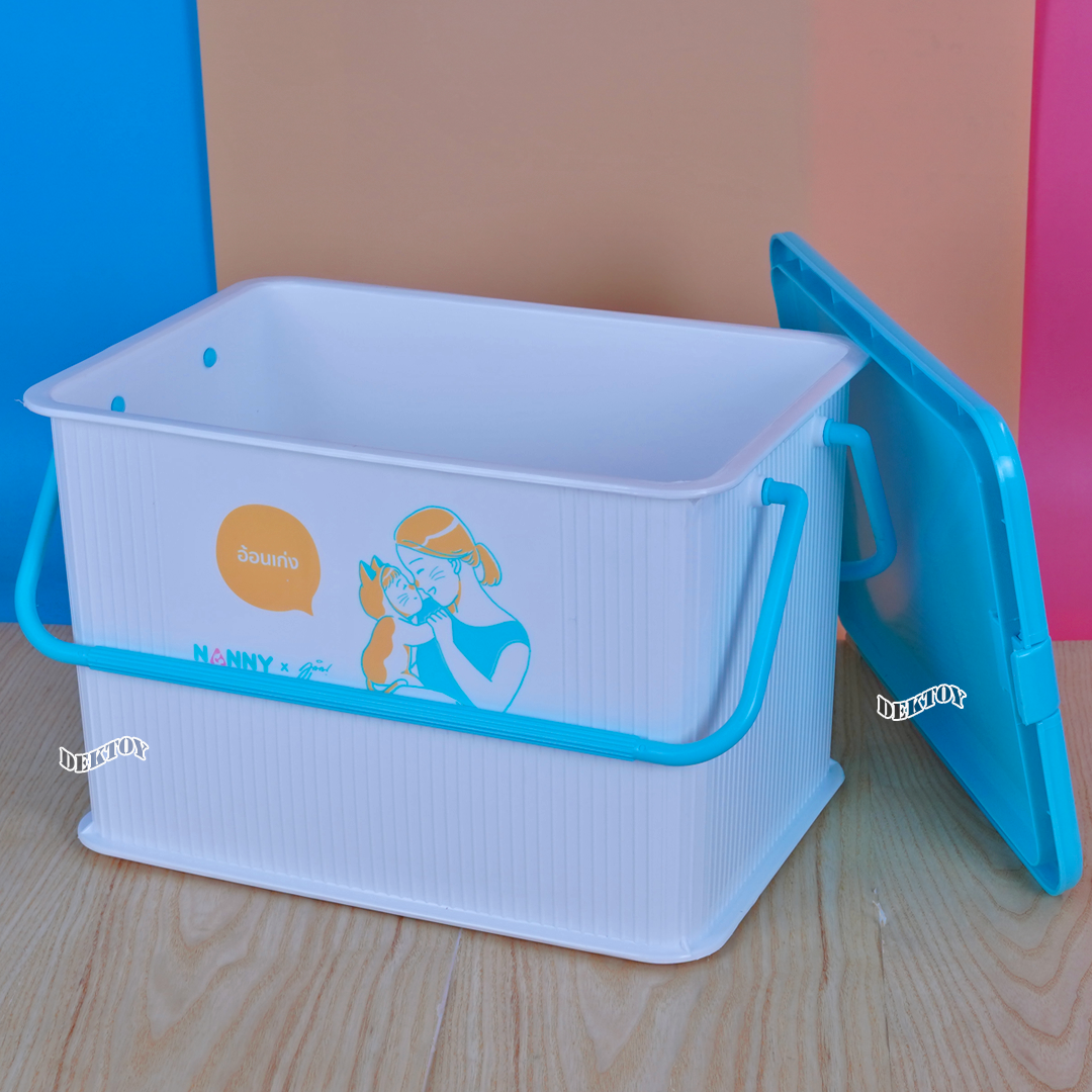 NANNY แนนนี่ กล่องเก็บของเอนกประสงค์ เก็บของใช้ ของเตรียมคลอด 3040MU ลายมุนิน 1 ชิ้นคละลาย