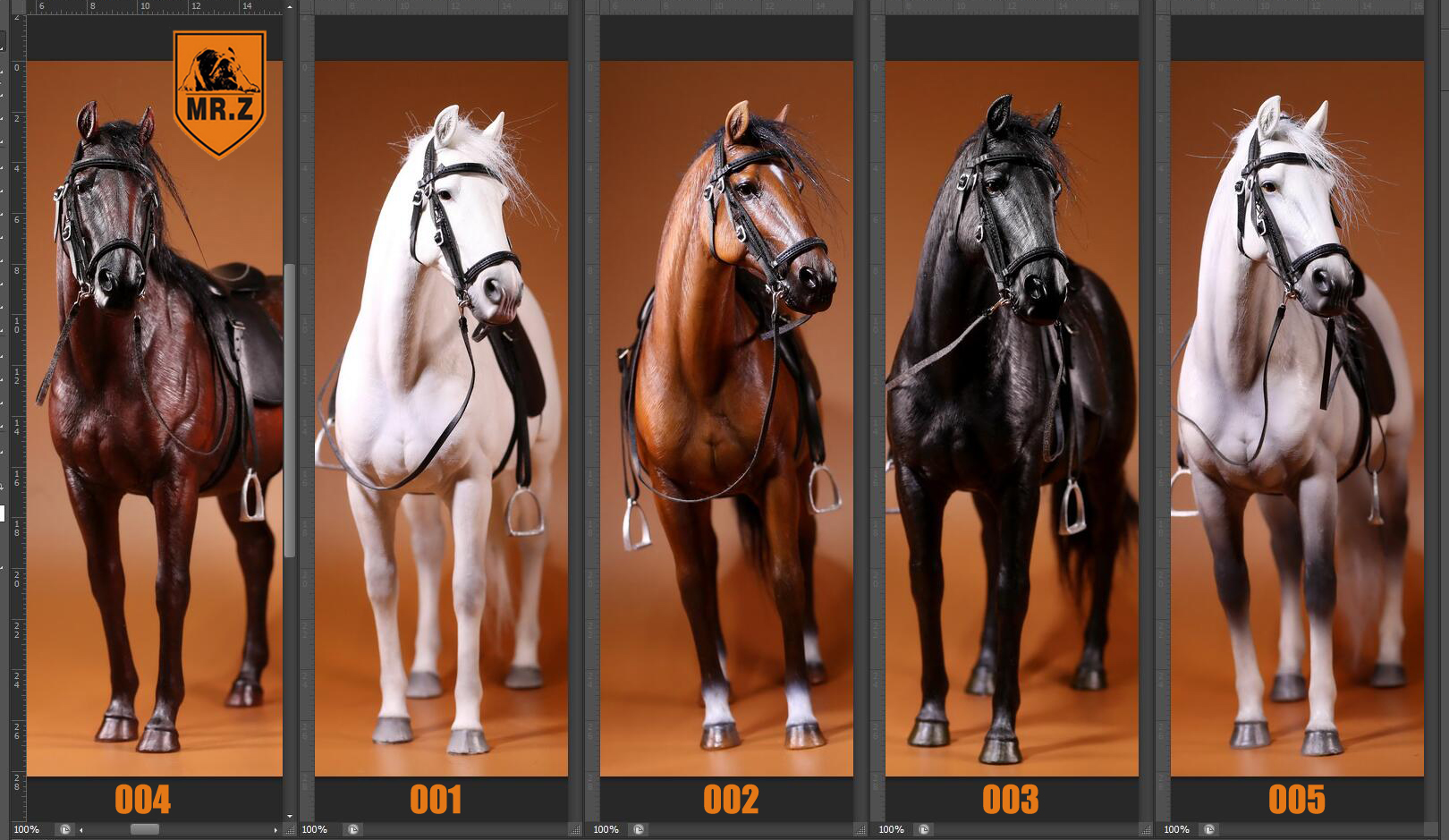 [สินค้าพรีออเดอร์] ม้าศึก Mr.Z 001~005 1/6 Germany Hanoverian Animal Hannover Horse Model 12" Figure