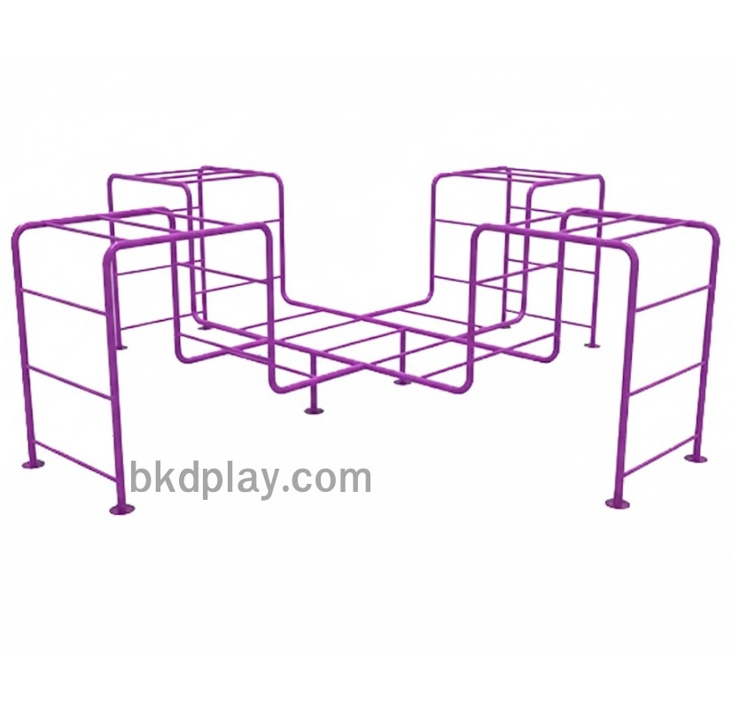 บาร์ปีนป่าย ตัว M เครื่องเล่นสนามเหล็ก เครื่องเล่นสนามกลางแจ้ง ของเล่น สั่งผลิต 10-20 วัน ขนาด300x300x150 ซม.