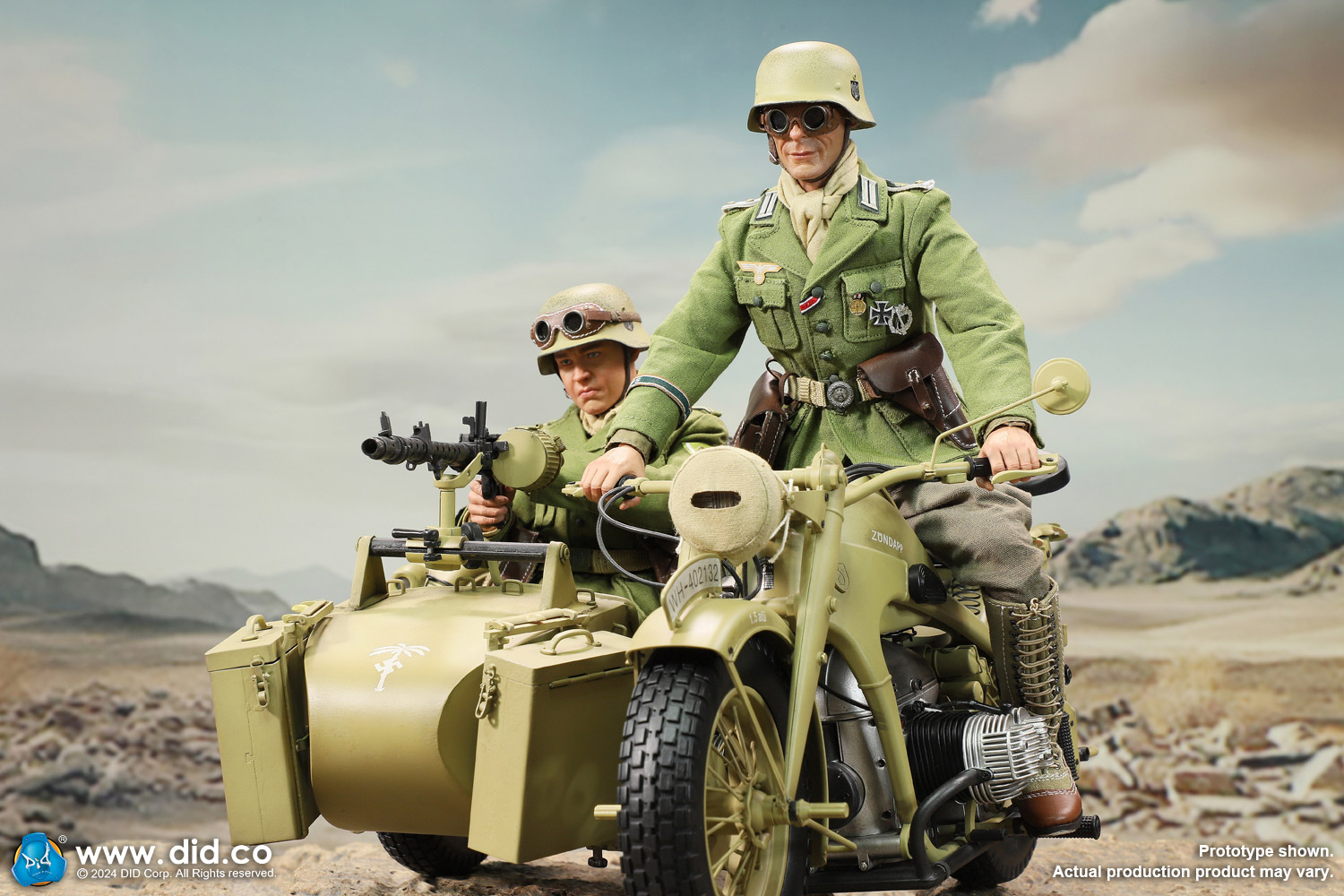 [สั่งจอง] DID 1/6 : WWII Motorcycle with Sidecar