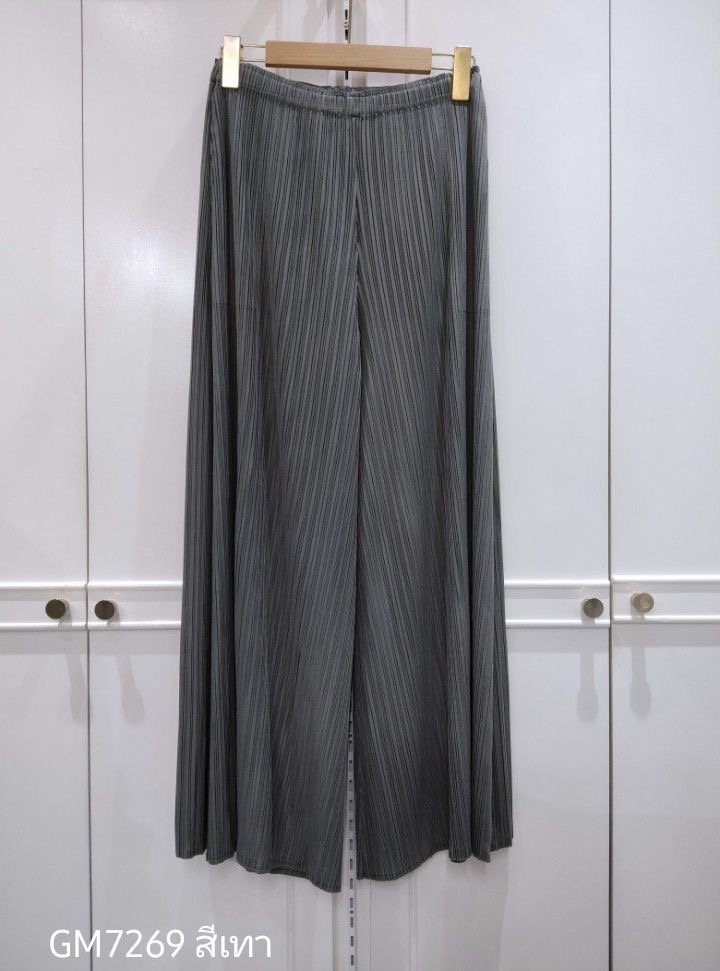ยาว 36.5 นิ้ว 2MUAY รุ่น GM7269 กางเกงอัดพลีท WIDE LEG PLEATED PANTS 15 สี FREE SIZE