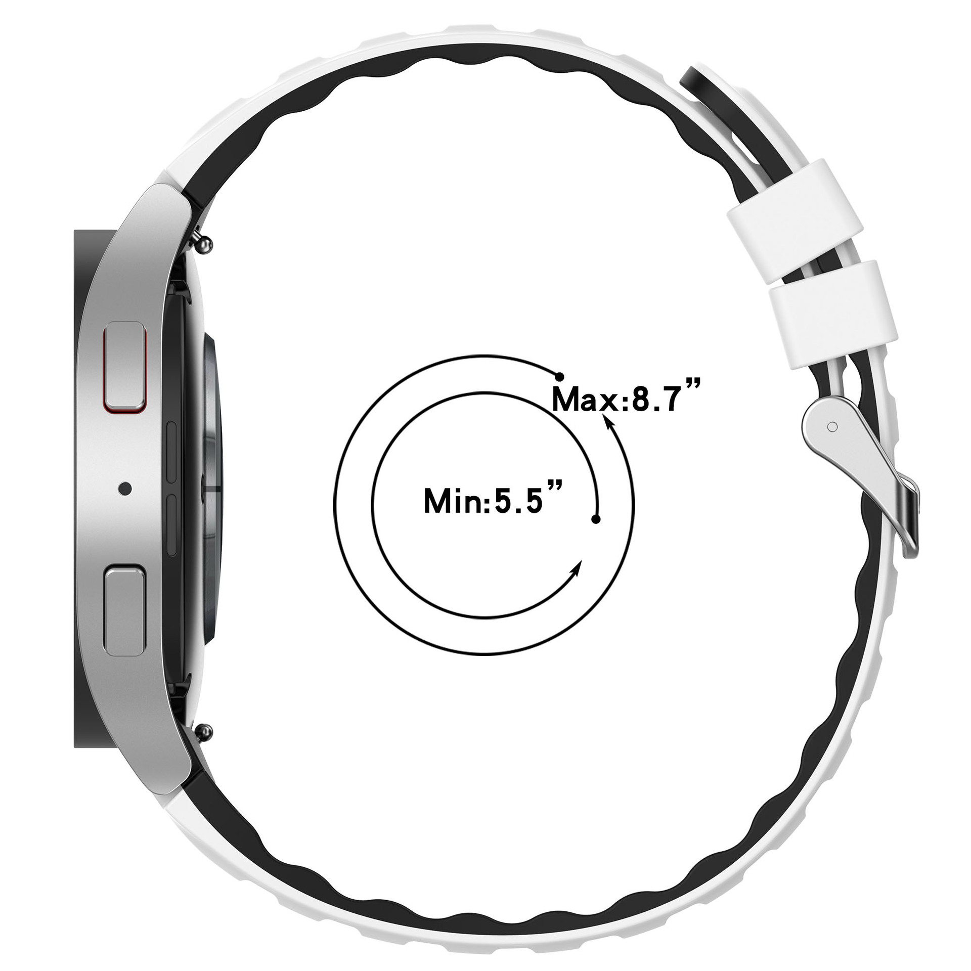 Shopdodi สำหรับ Samsung Galaxy Watch 7/6/5/4/FE Straps สายนาฬิกา 20mm ซิลิโคน รุ่น SFE2