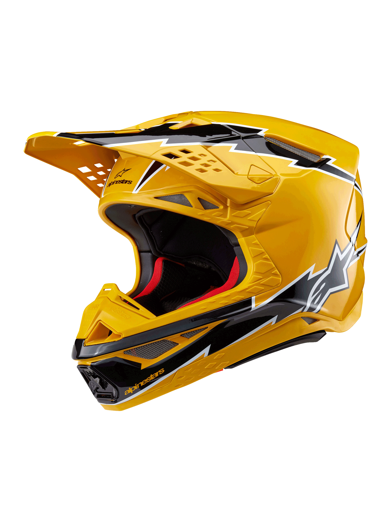 Alpinestars Supertech M10 Ampress Helmet - Black/Yellow Glossy