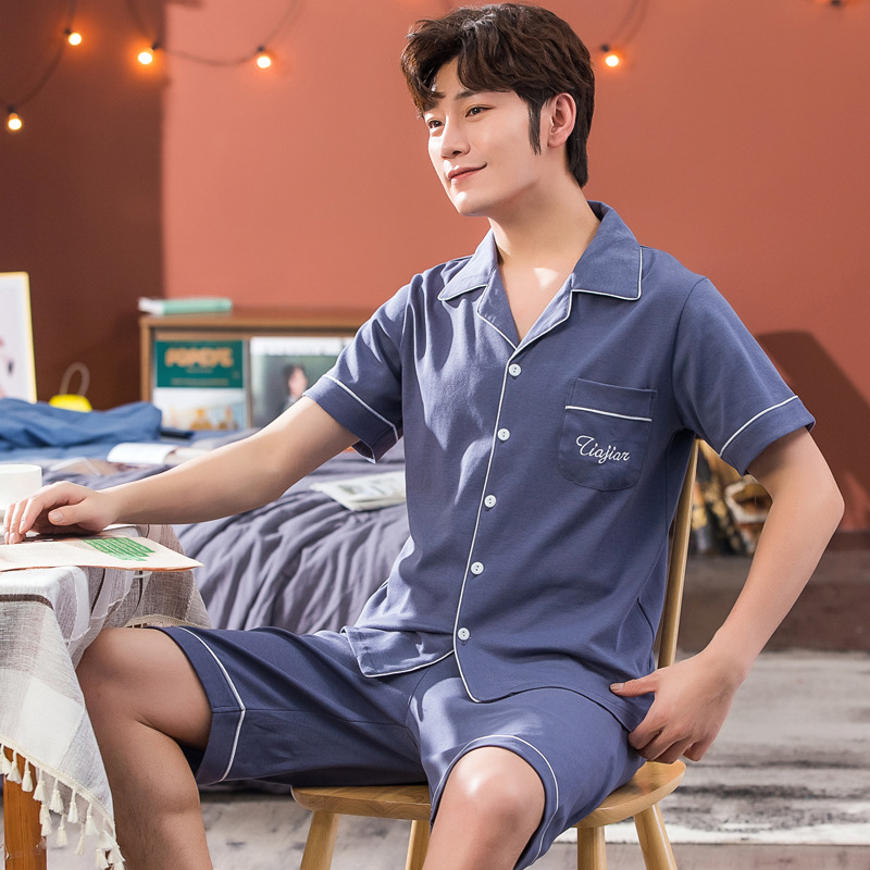 ชุดนอนผู้ชายไซส์ใหญ่ ชุดนอนคนอ้วน สีพื้น ผ้าเนื้อนิ่ม ใส่สบาย