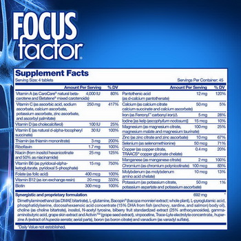 FOCUSfactor ขนาดใหม่ 180 เม็ด บำรุงสมอง เพิ่มความจำ ขายดีที่สุดในอเมริกา