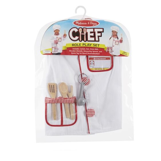 ชุดแฟนซี เชฟ ฟรีไซส์ 3-6 ขวบ สูง 100-135 cm Melissa & Doug Chef Role Play Costume Set รุ่น 4838 ของเล่นเสริมพัฒนาการเด็ก