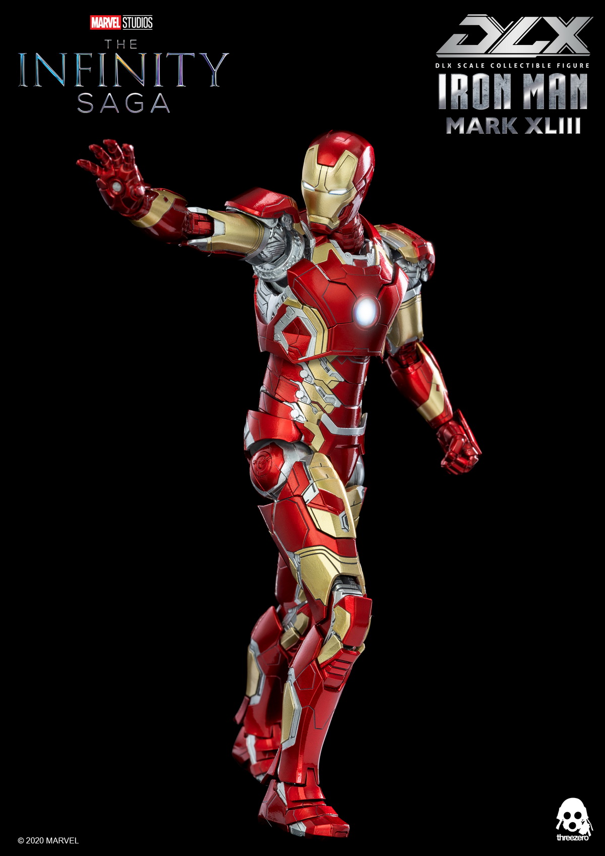 [พร้อมส่ง]Threezero DLX : Iron Man [Re-issue]- 3Z0247 : Mark43