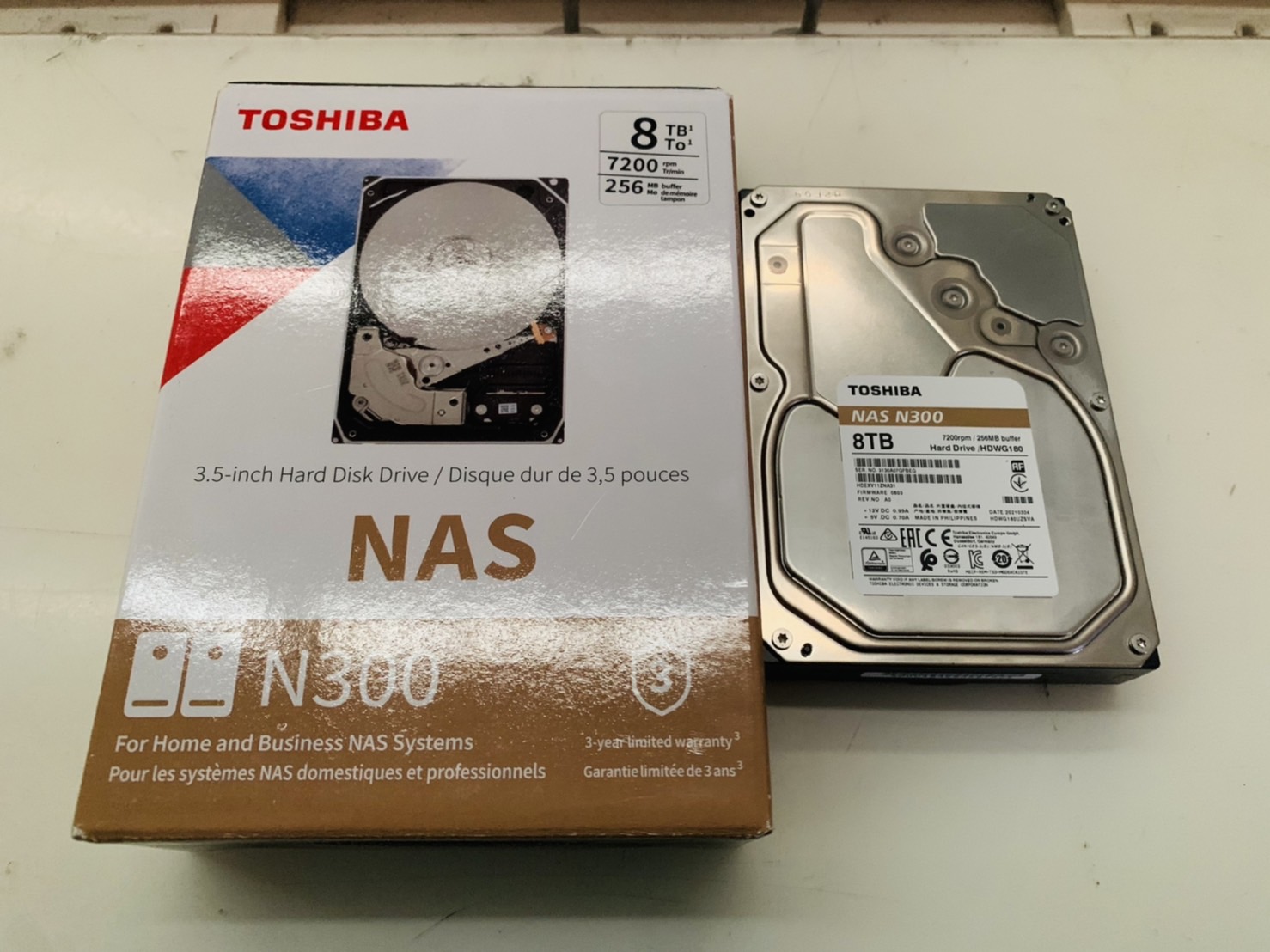 ฮาร์ดดิสก์ Toshiba nas N300 8TB SATA 3.5 6Gbps 7200RPM"