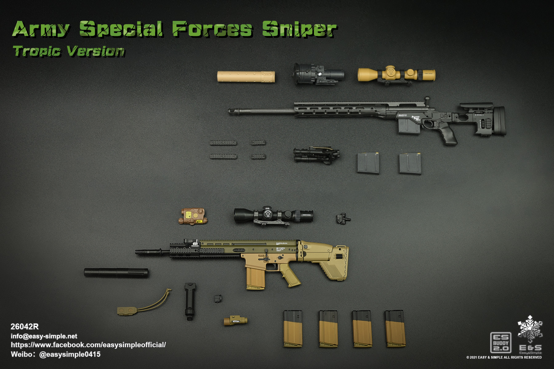 [สั่งจอง] Easy&Simple 26042R 1/6 : Army Special Forces Sniper Tropic Version