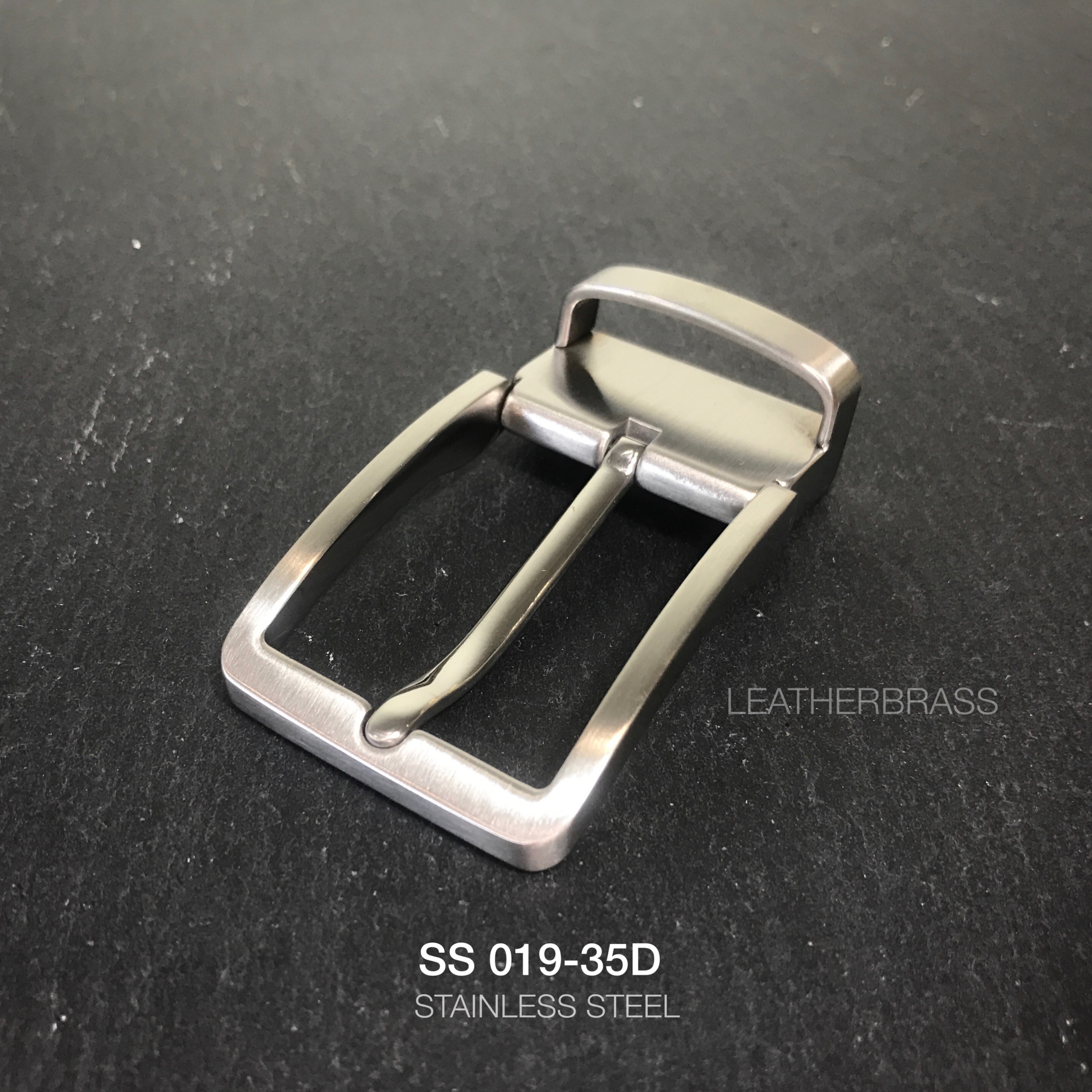SS019-35D หัวเข็มขัดสเตนเลสแท้ขนาด 35 มิล อะไหล่ทองเหลือง อุปกรณ์งานหนัง leatherbrass**ราคาต่อชิ้น**