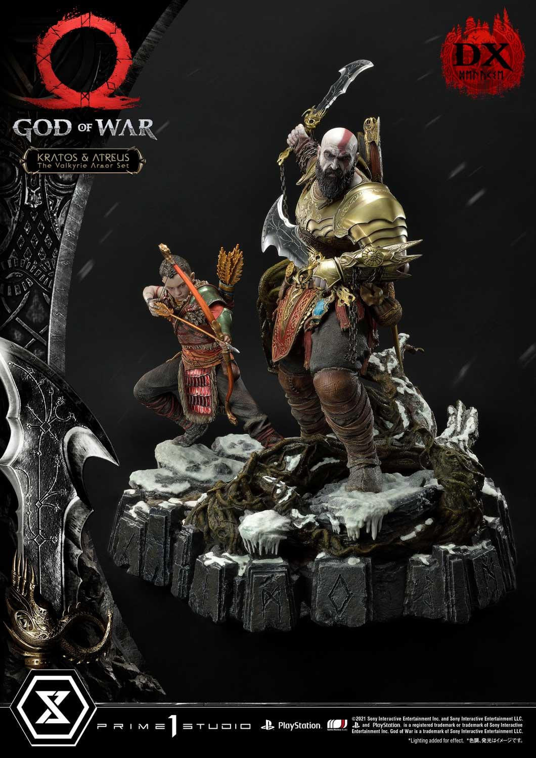 [สั่งจอง]Prime 1 Studio UPMGOW-03DX 1/4 : God of War - Kratos & Atreus The Valkyrie Armor Set (Deluxe Version)