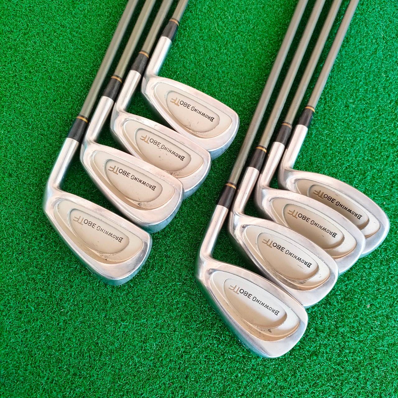 ชุดเหล็ก BROWNING 380 TF มีเหล็ก 4-9 เเละ PW SW ก้าน NHM 300 BR-SL ใบใญ้ Cavity ลึก ตีง่าย ก้านกราไฟต์ เบา นุ่ม MADE IN JAPAN