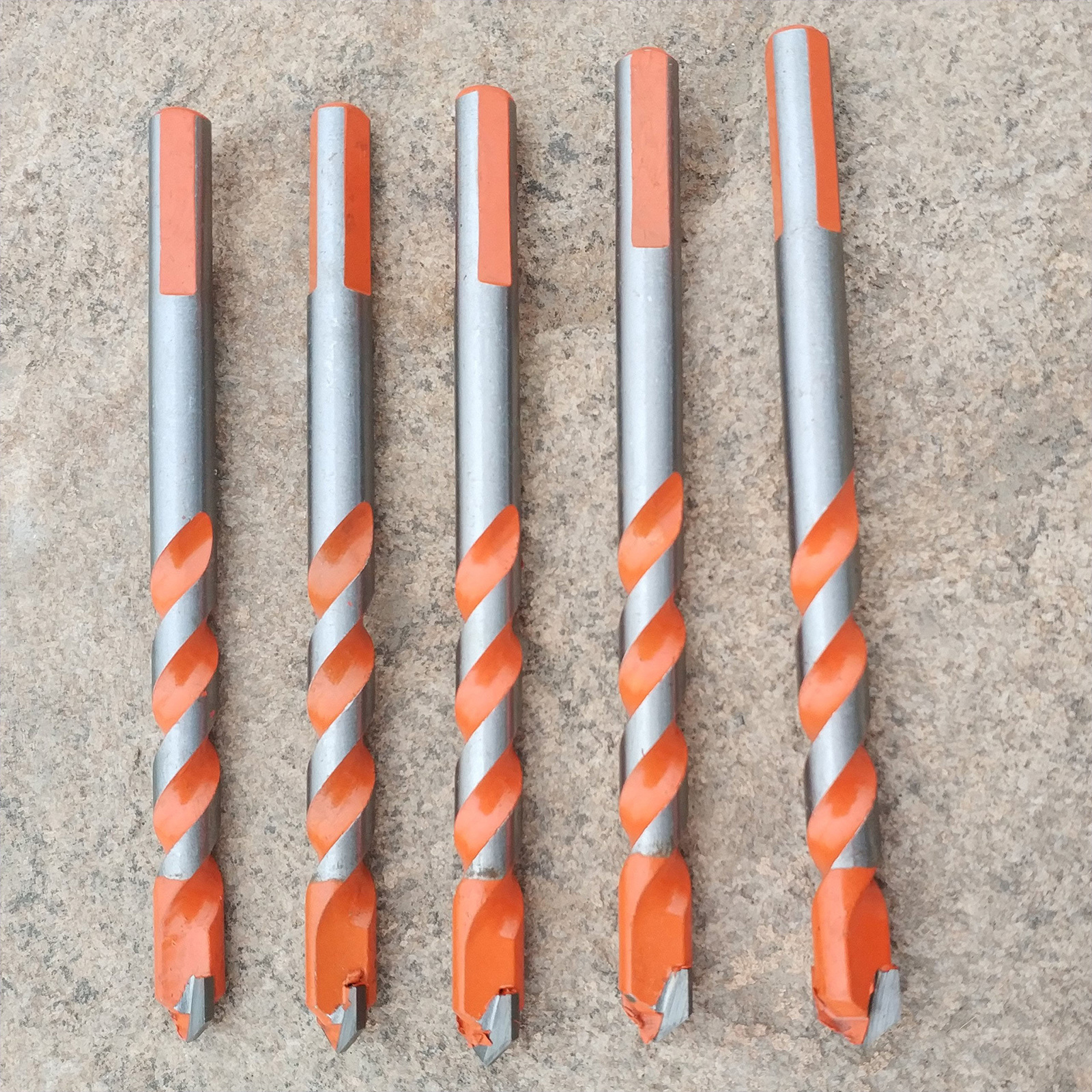 ดอกสว่าน หัวเพชร-ส้ม/หัวใบโพธิ์-ดำ หัวสว่าน แข็งแรง ทนทาน มีหลายขนาด หัว 5-12mm