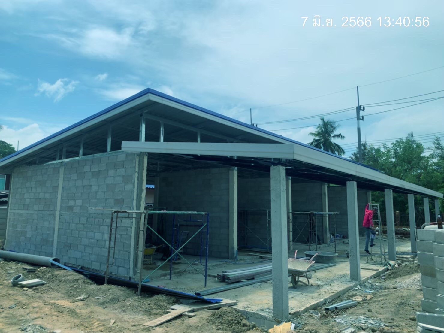 งานก่อสร้างห้องแถว จำนวน5ห้อง อ.บ้านโป่ง จ.ราชบุรี