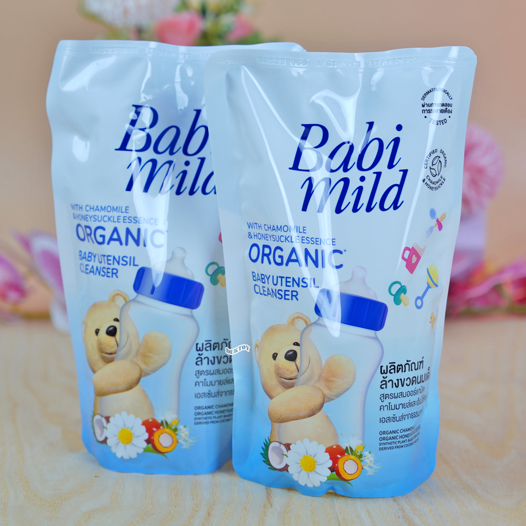 2 ถุง Babimild เบบี้มายด์ น้ำยาล้างขวดนมชนิดเติมรีฟิล 570 มล.