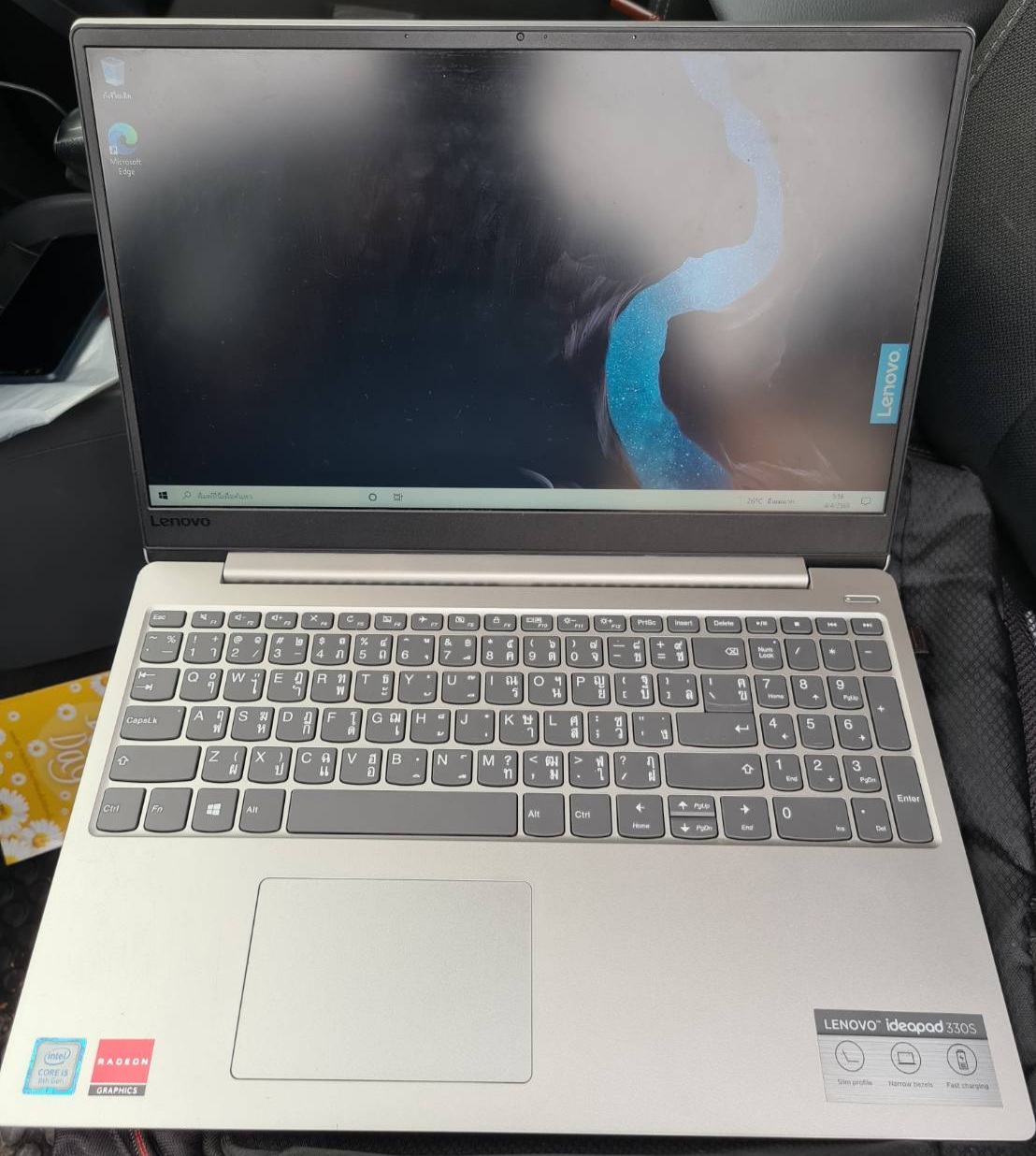 โน๊ตบุ๊คมือสอง ประกันร้าน 1 เดือน Lenovo ideapad 330S (i5-8250U Ram8GB HDD1TB) พร้อม Adapter ฟรี!!! กระเป๋า