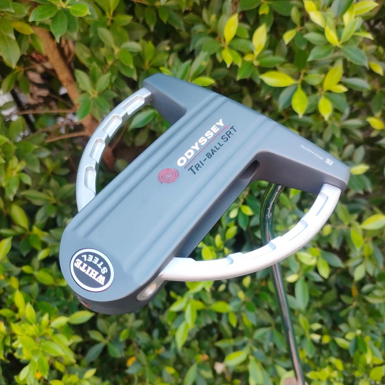 PUTTER ODYSSEY TRI-BALL SRT WHITE STEEL หน้าสัมผัสที่เกาะไลน์มาก ความยาว 34 นิ้ว มี COVER เดิมแท้!! ไม้กอล์ฟมือสอง ของแท้ BY NakaraLuxurious