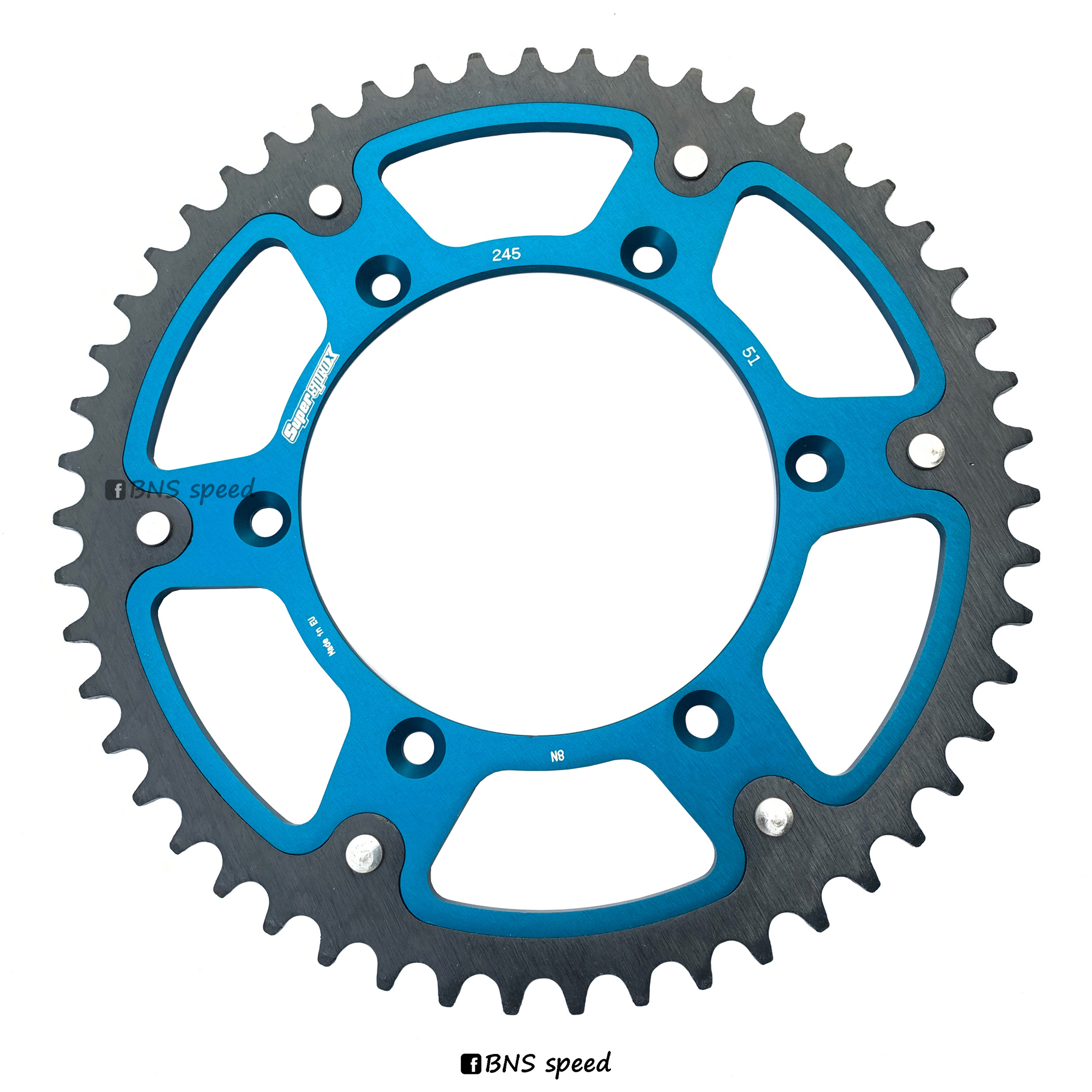 สเตอร์หลัง Supersprox Stealth - Yamaha 51T Blue