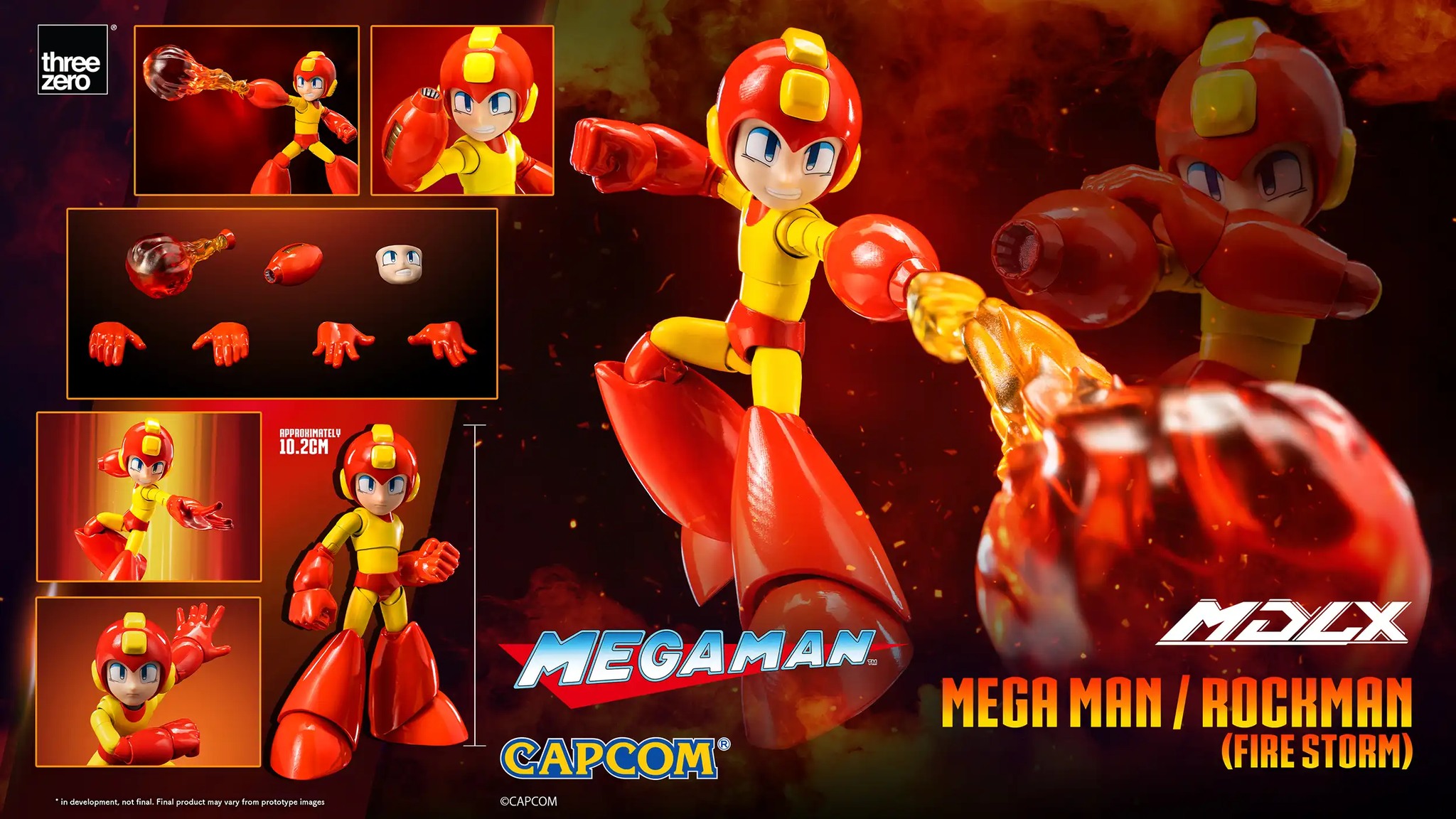 [สั่งจอง] Threezero 3Z08740A0 : MDLX - Mega Man (Fire Storm) (4นิ้ว)