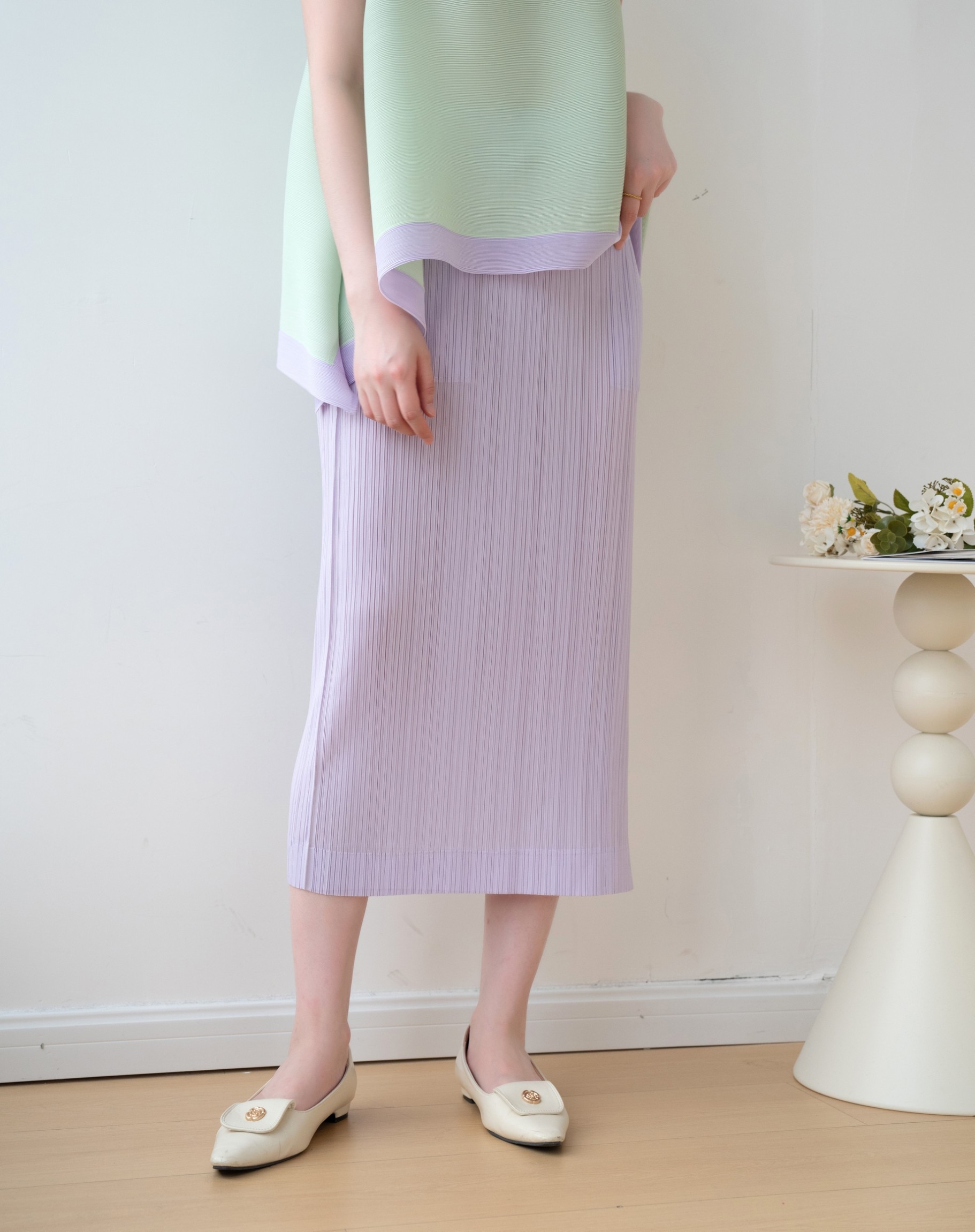 ยาว 32นิ้ว! 2MUAY รุ่น GJO7127 กระโปรงผู้หญิง กระโปรงอัดพลีทคุณภาพ 12สี FREE SIZE SIMPLY PLEATED SKIRT