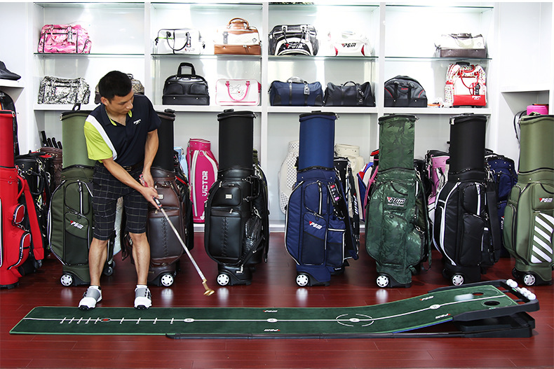 GOLF PUTTING MAT พรมฝึกซ้อมพัตต์ PGM TL010-6 ( 3 M. )ปรับความชันได้ พรมเป็นกำมะหยี่ นุ่ม สมูท มีจุดเล็งไลน์หลากหลายไลน์ ( 1 pcs. )