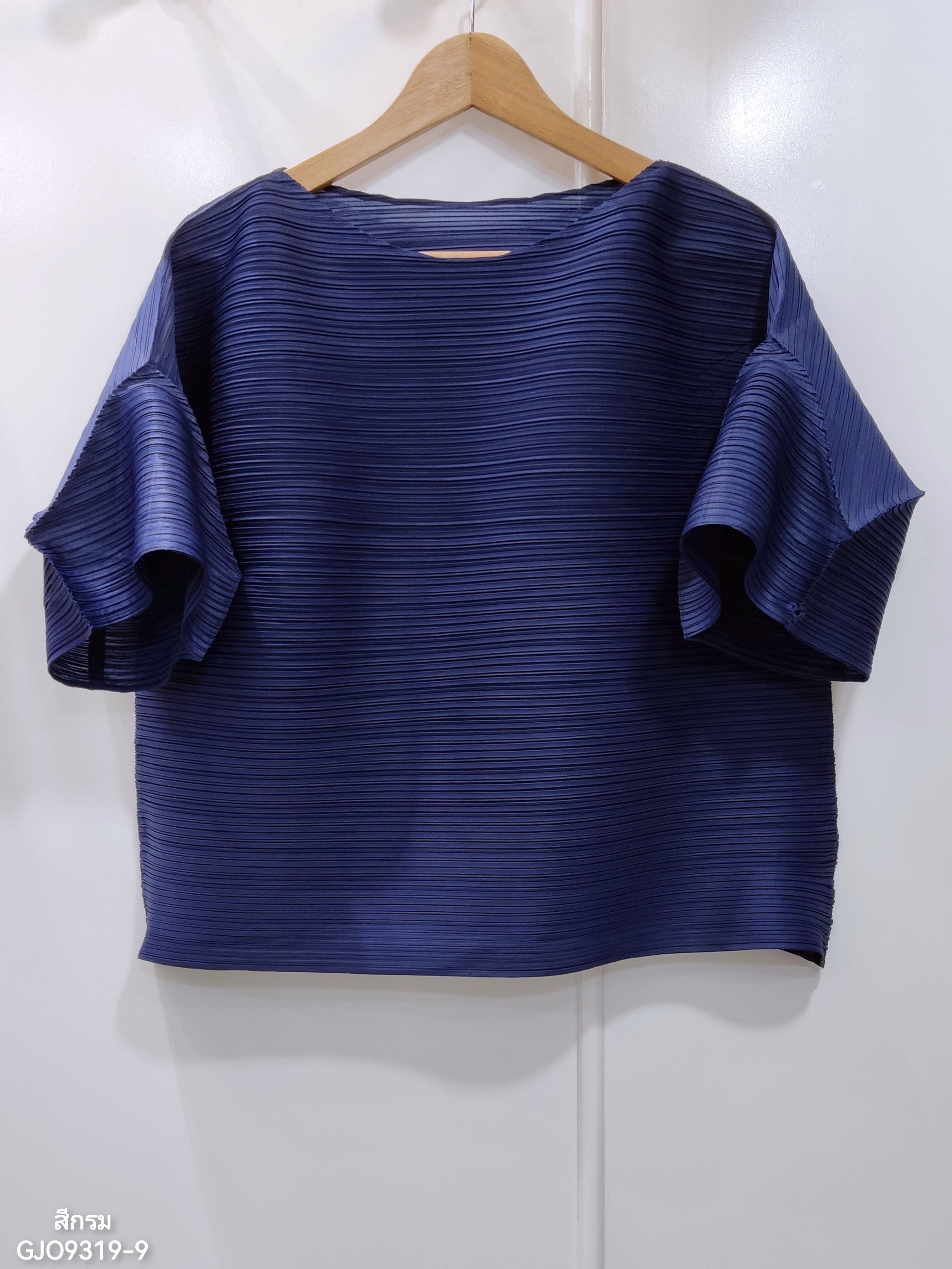 2MUAY รุ่น GJO9319-9 เสื้อพลีทคุณภาพ FLARE SLEEVE PLEATED TOP 7 สี FREE SIZE