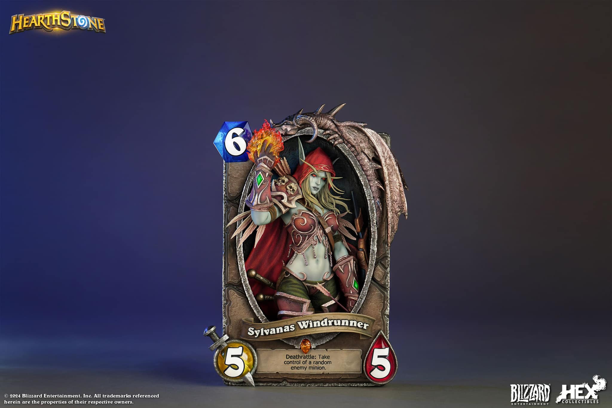 [สั่งจอง] HEX Collectibles : Blizzard Hearthstone 10th Aniversary Sylvanas Windrunner 3D Art Frame