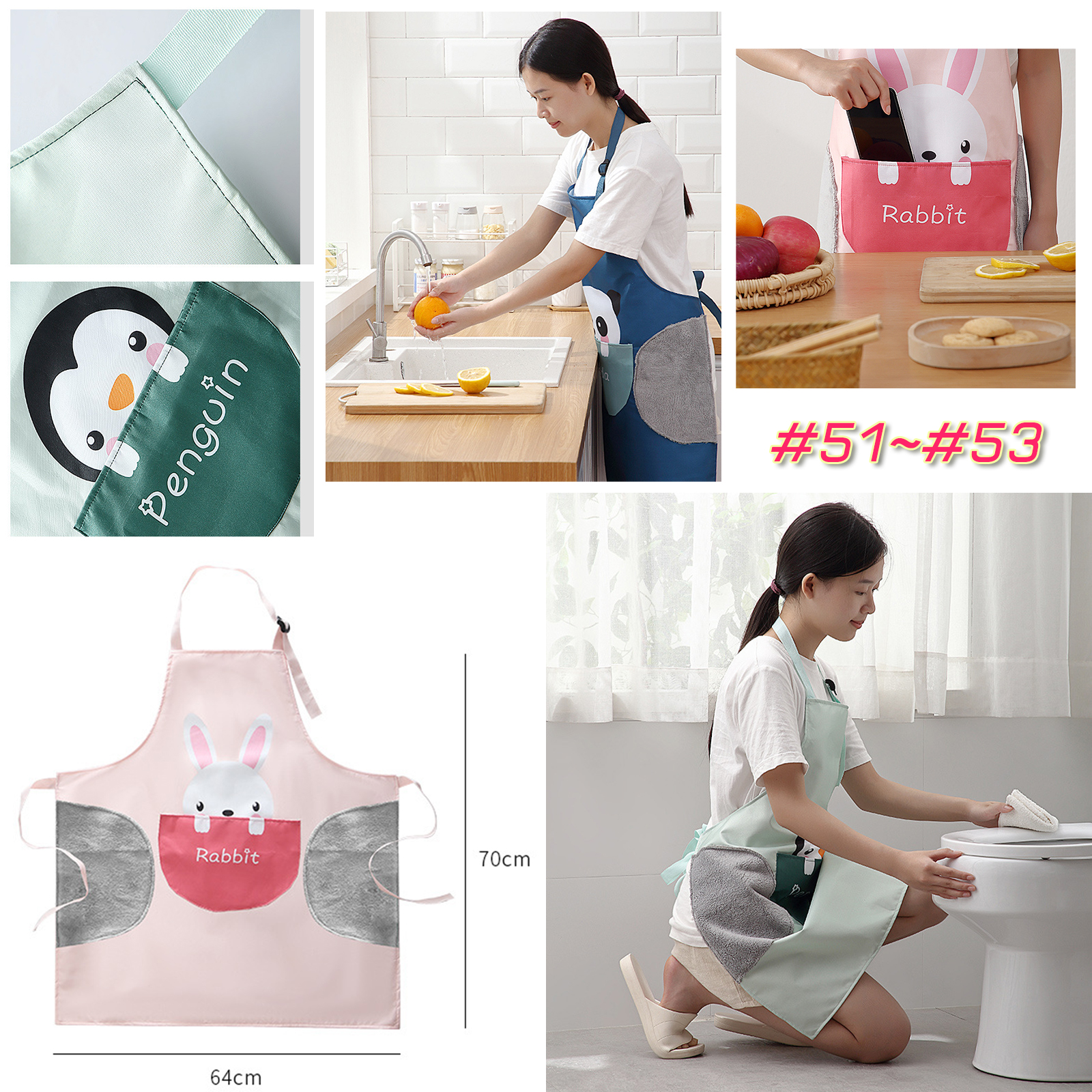 🔥Sale ลดราคา🔥 ผ้ากันเปื้อน Set-2 พลาสติก+เช็ดมือ มีผ้าเช็ดมือกำมะหยี่ด้านข้าง ใส่ทำอาหาร ทำงานบ้าน ป้องกันสิ่งสกปรก กันน้ำได้ ดีไซน์สวยงาม