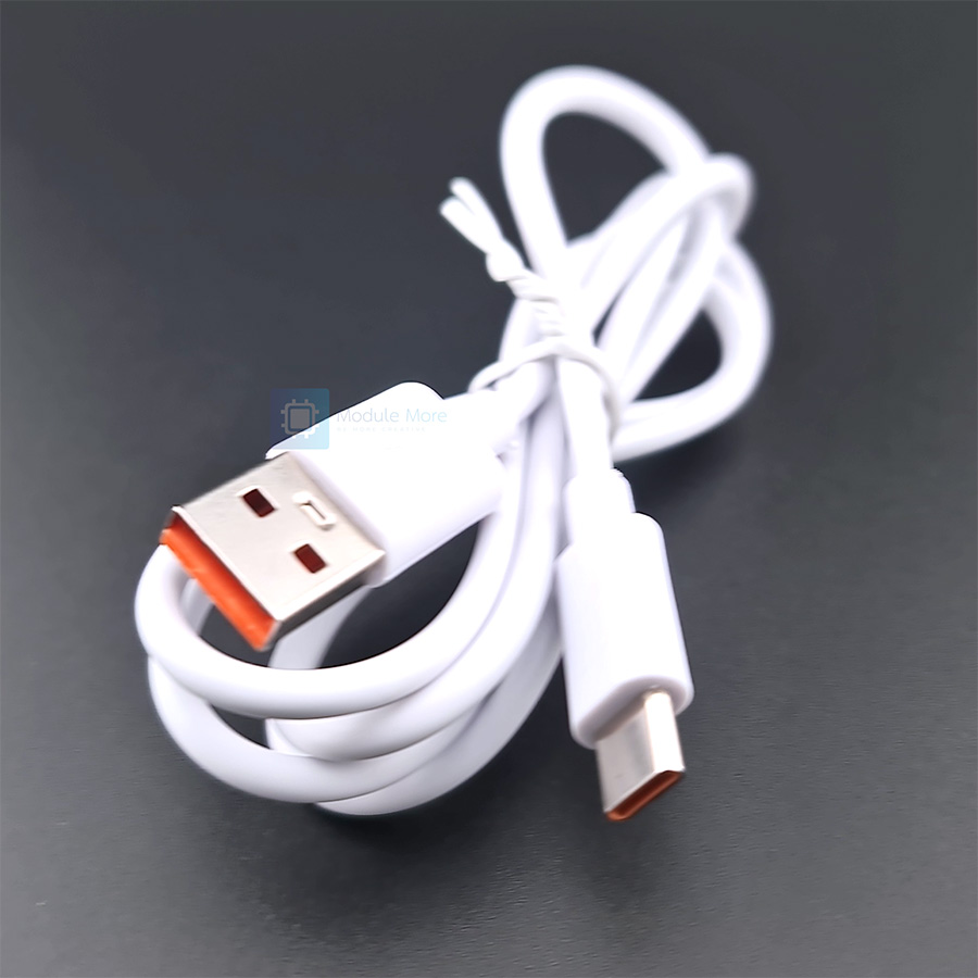 USB to USB Type-C cable for uploading the Arduino ESP32 board, length 30cm.