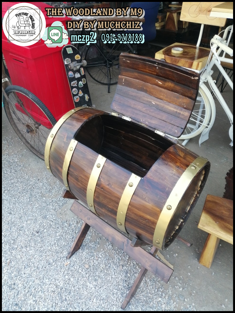 🎉เฟอร์นิเจอร์ถังโอ๊ค #oakdesign handmade #counterbaroak #furnitureถังโอ๊ค #ชั้นวางของถังโอ๊ค #ถังไวน์ #ถังวิสกี้ (งานฝีมือจากโรงงานโดยตรง-งานไม้สนเริ่มทำมือตั้งแต่ขึ้นโครง)